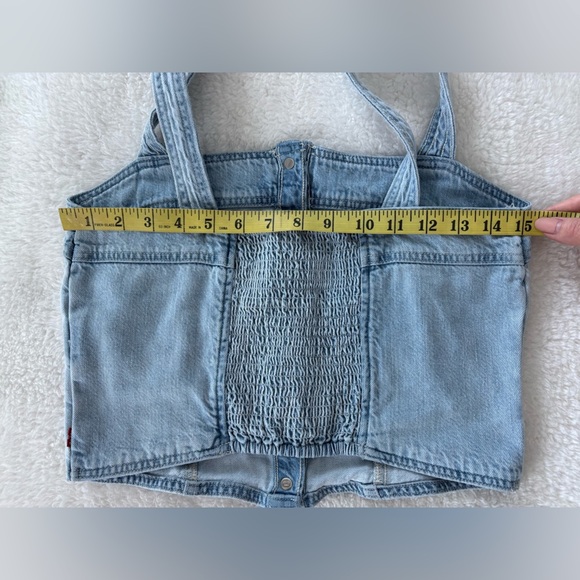 Levi's Light Blue Women's Denim crop top sz S - Picture 10 of 13